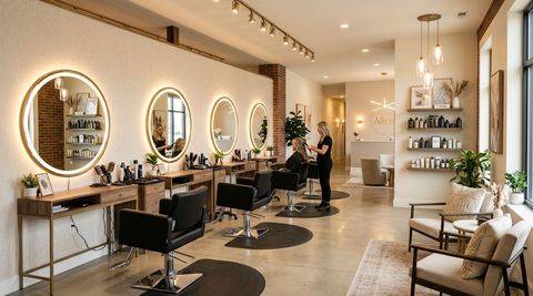 Illustration of Alleure Hair Studio, beauty salon in Clinton, IA